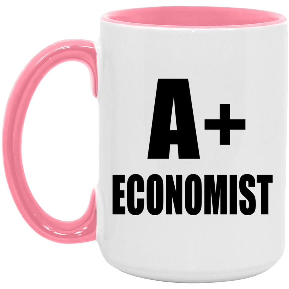 A+ Economist - 15oz Accent Mug Pink