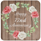 Happy 72nd Anniversary - Drink Coaster B