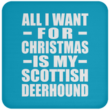 All I Want For Christmas Is My Scottish Deerhound - Coaster