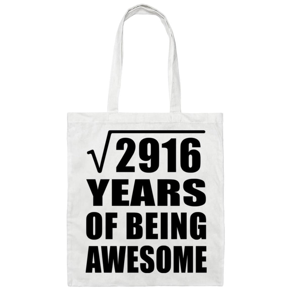 54th Birthday Square Root of 2916 Years of Being Awesome - Tote Bag White