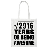 54th Birthday Square Root of 2916 Years of Being Awesome - Tote Bag White