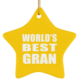 World's Best Gran - Star Ornament