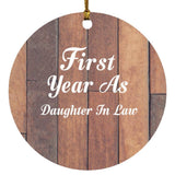 First Year As Daughter In Law - Circle Ornament E