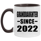 Granddaughter Since 2022 - 11oz Accent Mug Black