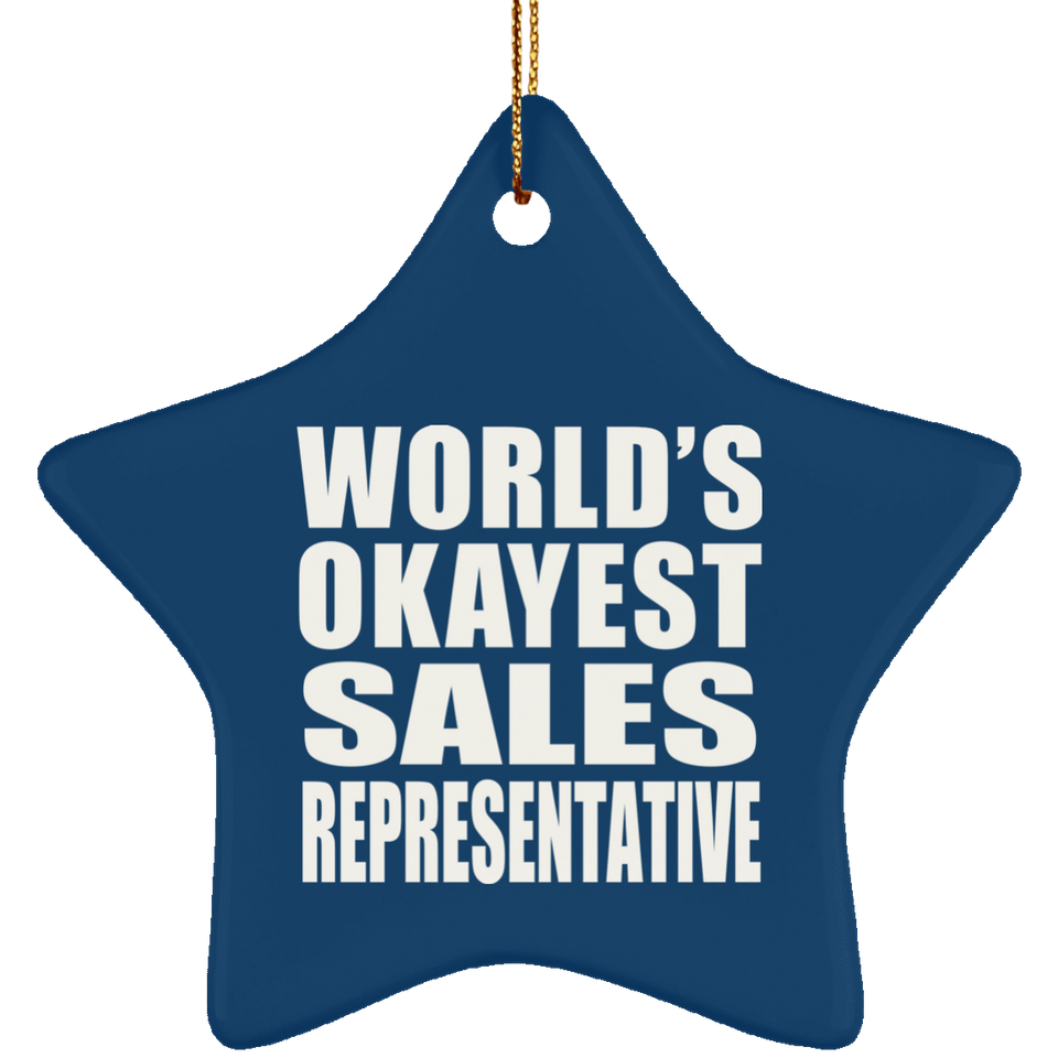World's Okayest Sales Representative - Star Ornament