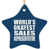 World's Okayest Sales Representative - Star Ornament