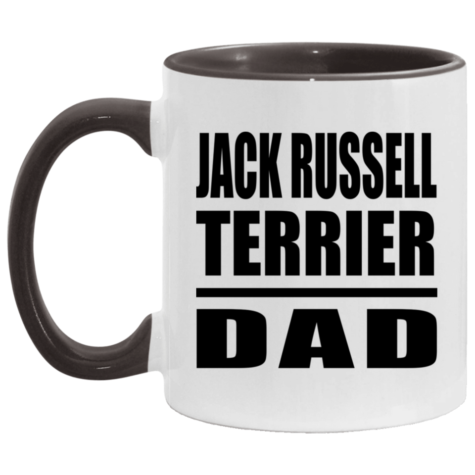 Jack Russell Terrier Dad - 11oz Accent Mug Black