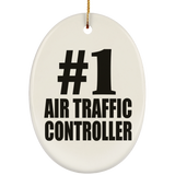 Number One #1 Air Traffic Controller - Oval Ornament