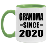 Grandma Since 2020 - 11oz Accent Mug Green
