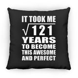 11th Birthday Took Square Root of 121 Years To Awesome - Throw Pillow Black