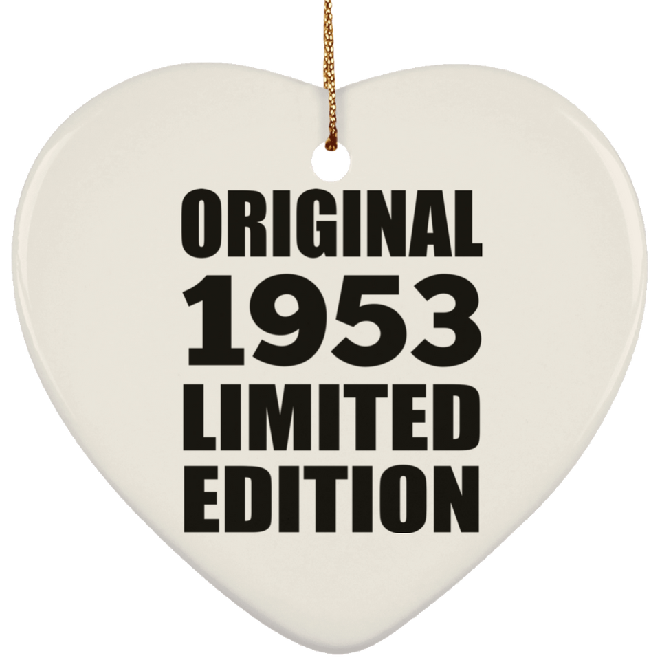 71st Birthday Original 1953 Limited Edition - Heart Ornament