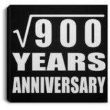 30th Anniversary Square Root of 900 Years Anniversary - Canvas Square