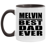 Melvin Best Dad Ever - 11oz Accent Mug Black