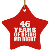 46th Anniversary 46 Years Of Being Mr Right - Star Ornament