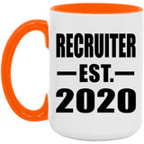 Recruiter Established EST. 2020 - 15oz Accent Mug Orange