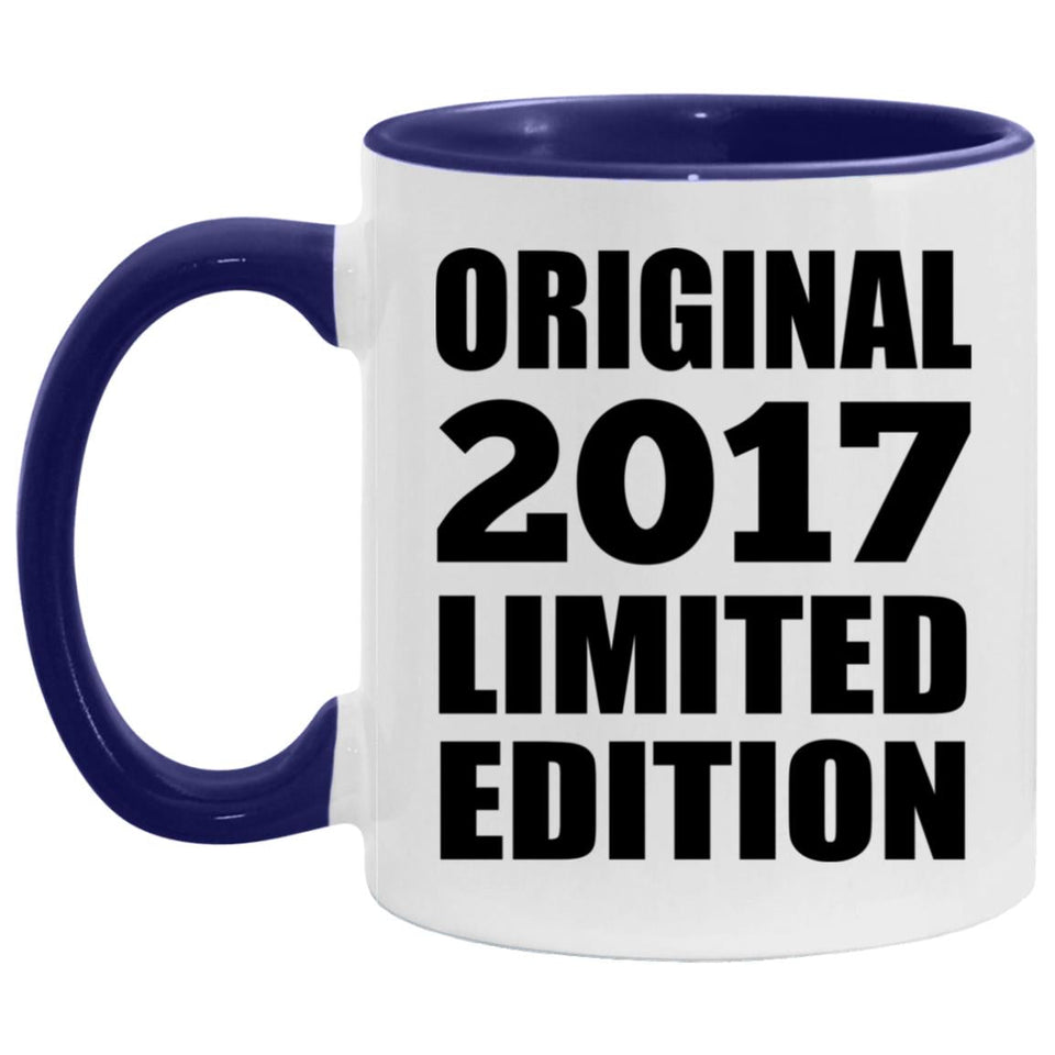 7th Birthday Original 2017 Limited Edition - 11oz Accent Mug Purple