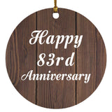 Happy 83rd Anniversary - Circle Ornament D