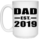 Dad Established EST. 2019 21504 15 oz. White Mug