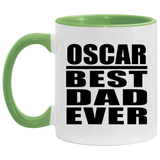 Oscar Best Dad Ever - 11oz Accent Mug Green