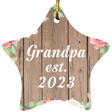 Grandpa Established Est. 2023 - Star Ornament B