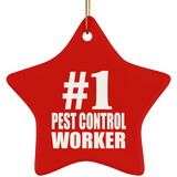 Number One #1 Pest Control Worker - Star Ornament