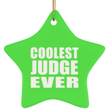 Coolest Judge Ever - Star Ornament