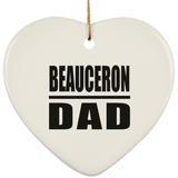 Beauceron Dad - Heart Ornament