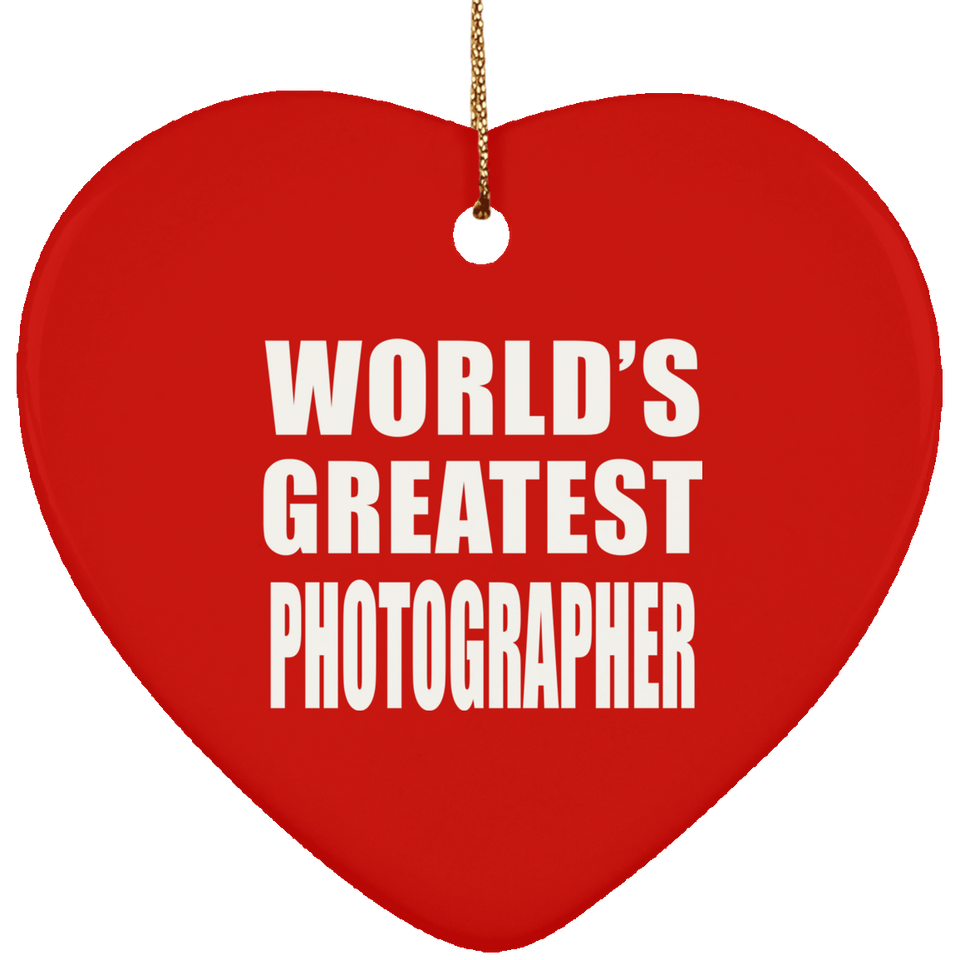 World's Greatest Photographer - Heart Ornament