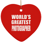 World's Greatest Photographer - Heart Ornament