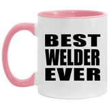 Best Welder Ever - 11oz Accent Mug Pink