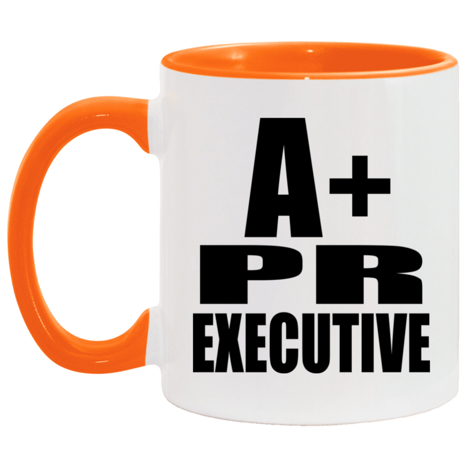 A+ Pr Executive - 11oz Accent Mug Orange