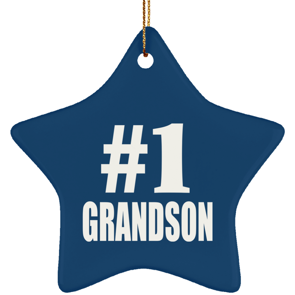 Number One #1 Grandson - Star Ornament