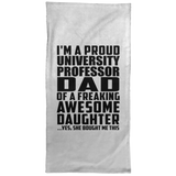 Proud University Professor Dad Of Awesome Daughter - Hand Towel