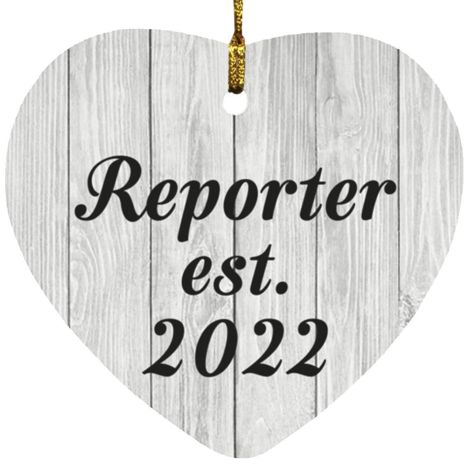 Reporter Established Est. 2022 - Heart Ornament F