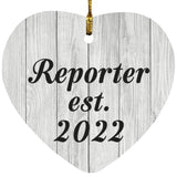 Reporter Established Est. 2022 - Heart Ornament F