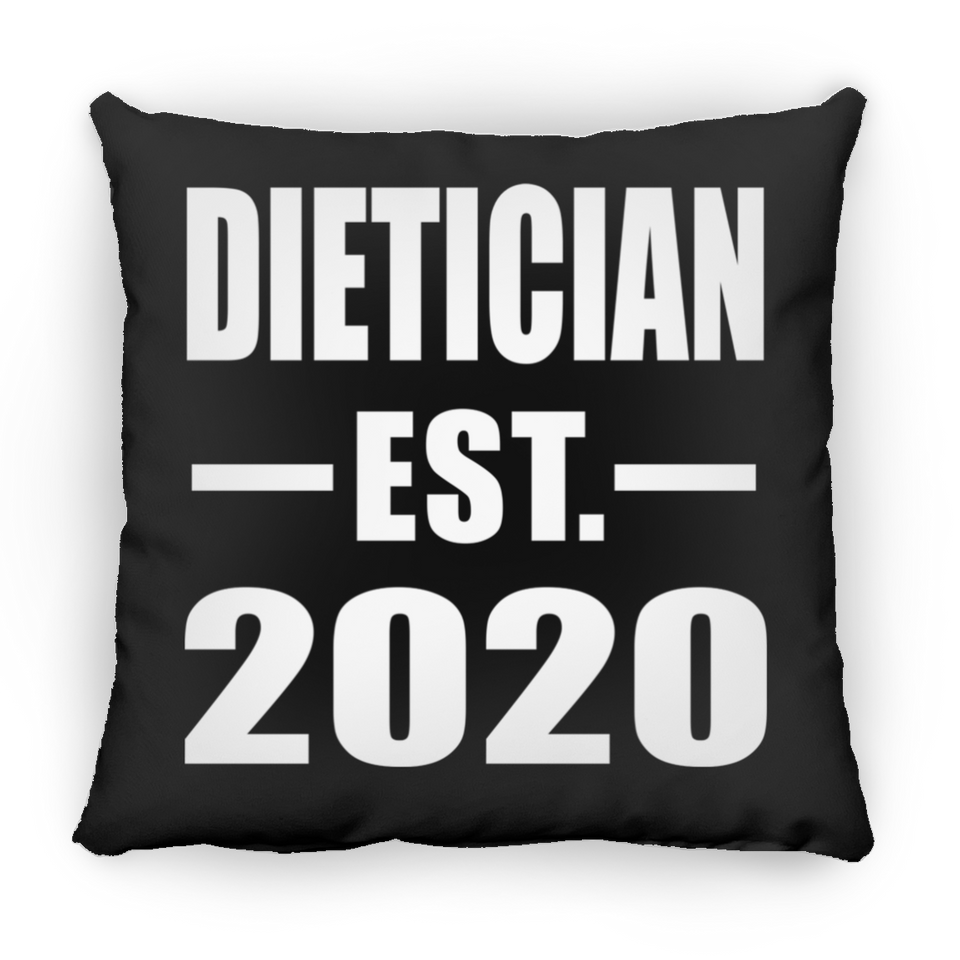 Dietician Established EST. 2020 - Throw Pillow Black