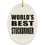 World's Best Stockbroker - Oval Ornament