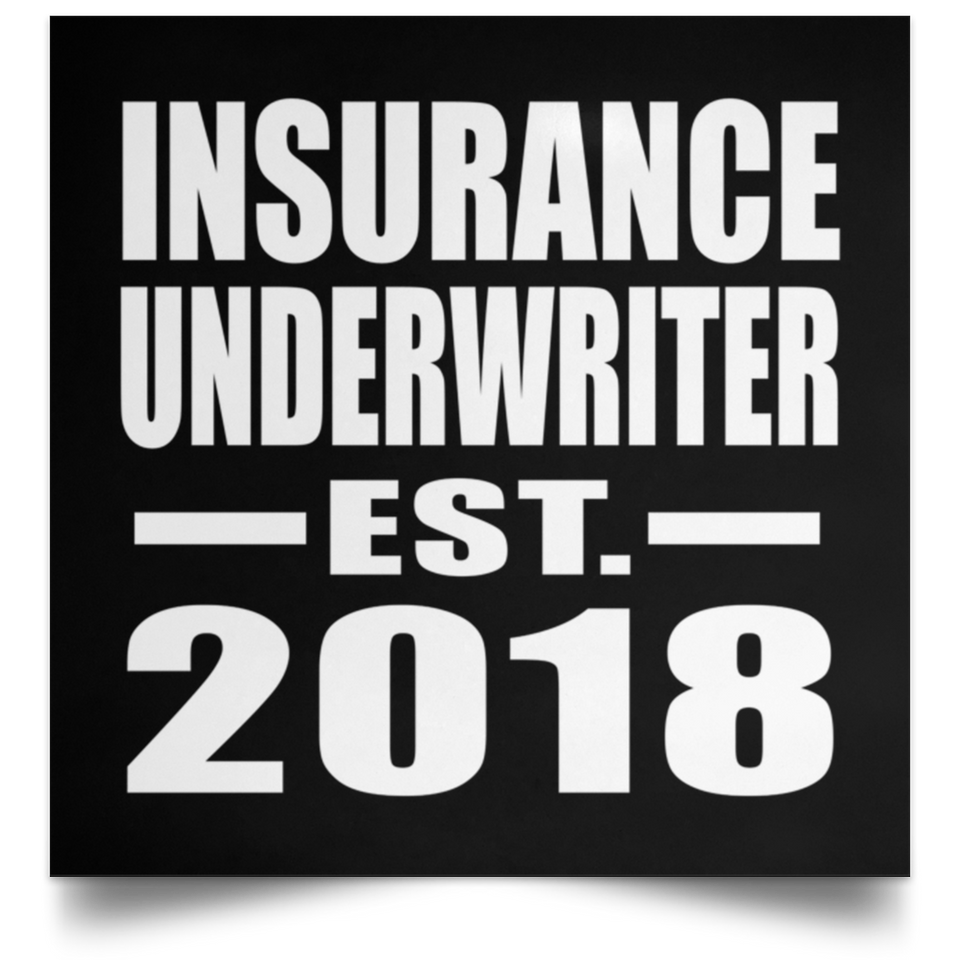Insurance Underwriter Established EST. 2018 - Poster Square