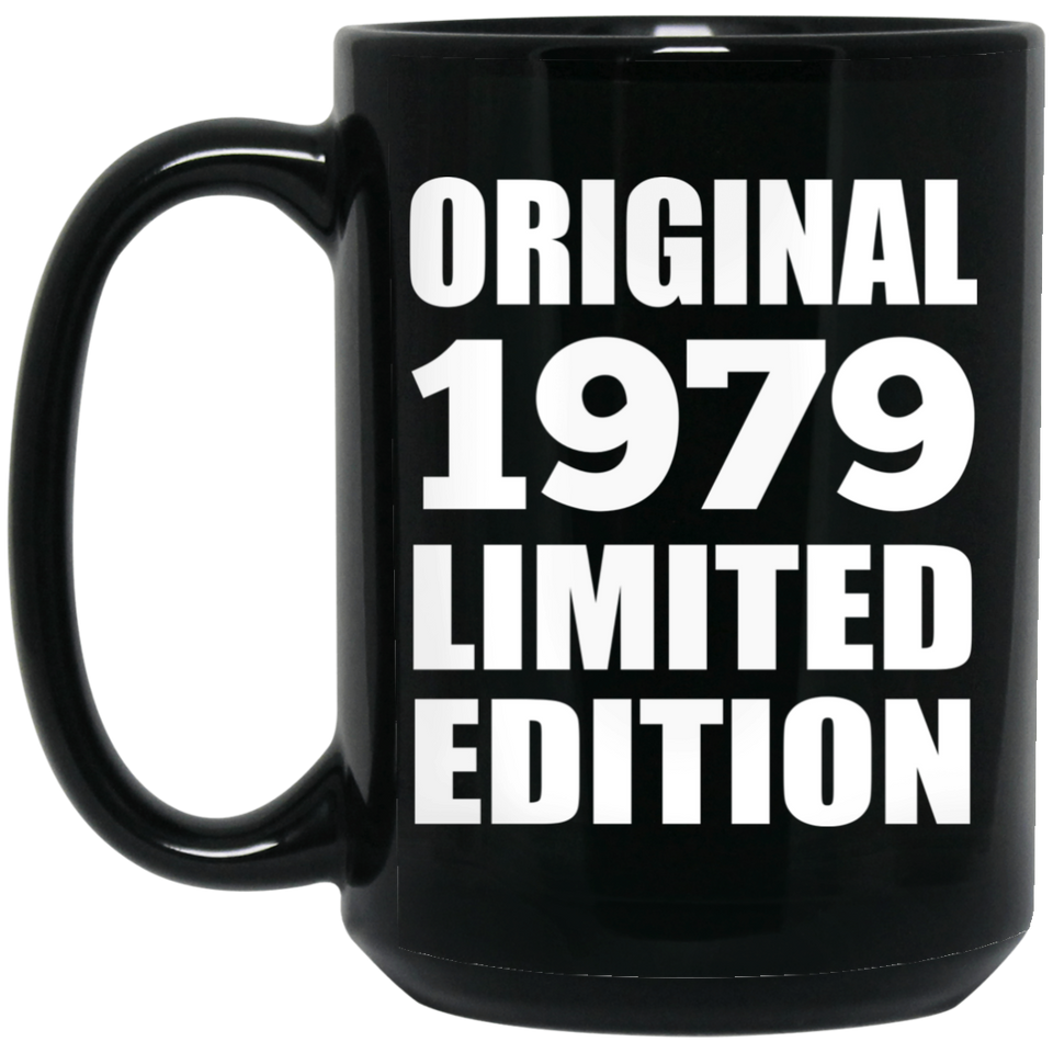 45th Birthday Original 1979 Limited Edition - 15oz Coffee Mug Black