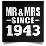 81st Anniversary Mr & Mrs Since 1943 - Poster Square