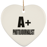 A+ Photojournalist - Heart Ornament
