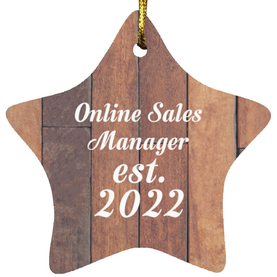 Online Sales Manager Established Est. 2022 - Star Ornament E