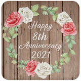 Happy 8th Anniversary 2021 - Drink Coaster B
