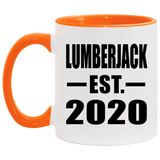 Lumberjack Established EST. 2020 - 11oz Accent Mug Orange