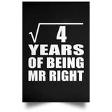 2nd Anniversary Square Root of 4 Years of Being Mr Right - Poster Portrait