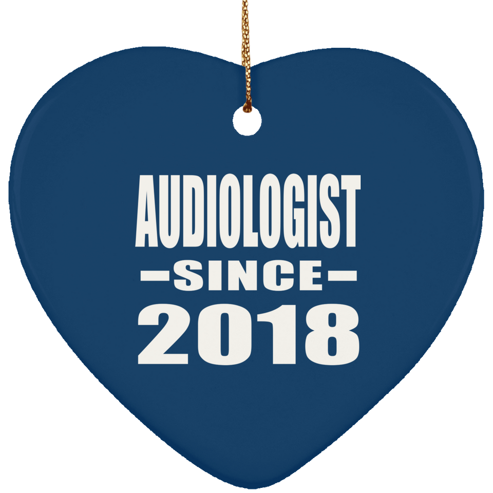 Audiologist Since 2018 - Heart Ornament