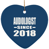 Audiologist Since 2018 - Heart Ornament
