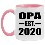 Opa Established EST. 2020 - 11oz Accent Mug Pink