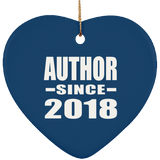 Author Since 2018 - Heart Ornament