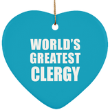 World's Greatest Clergy - Heart Ornament